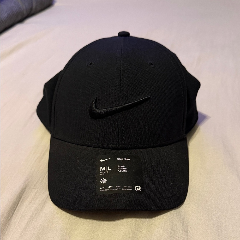 Nike Black Embroidered Swoosh Baseball Cap